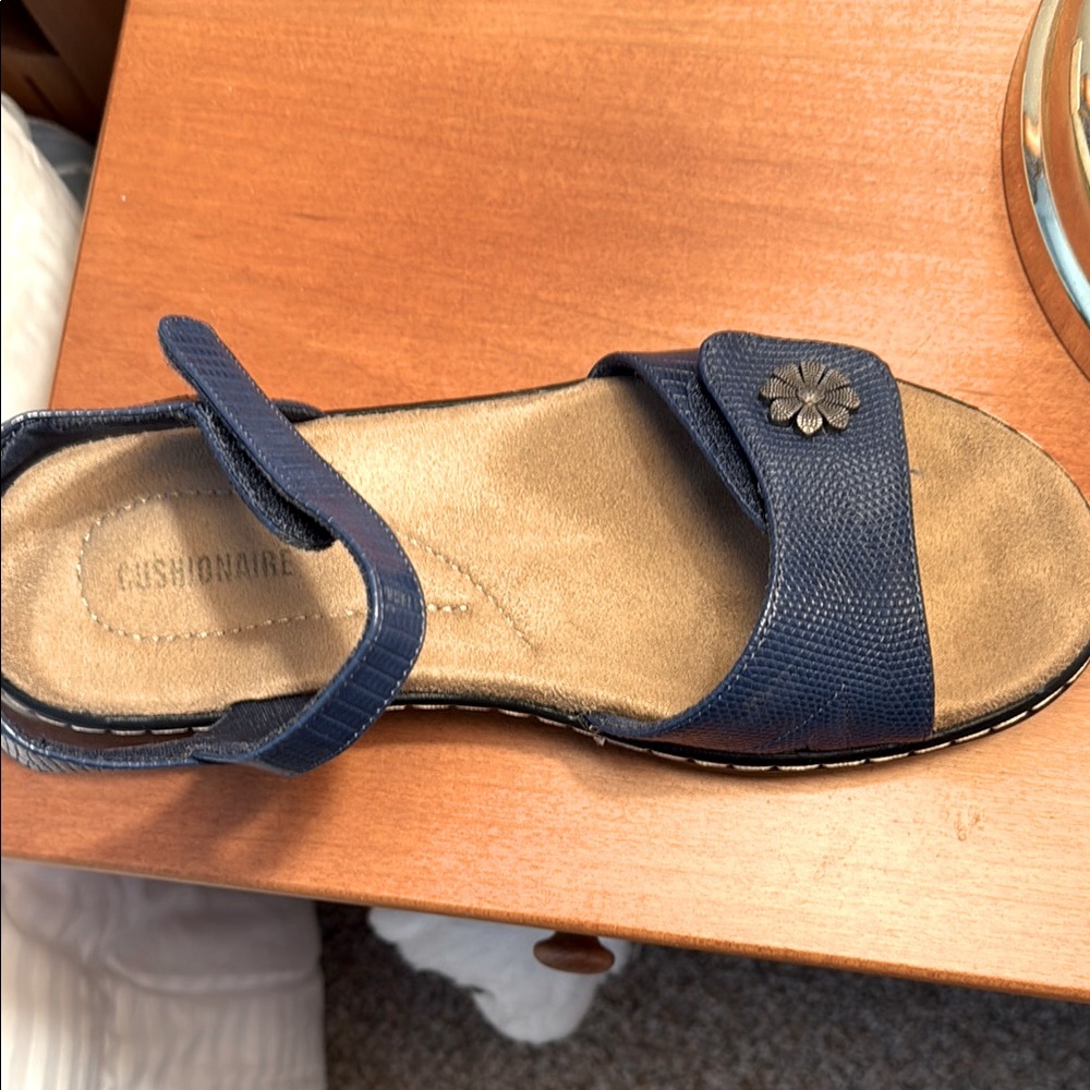 Women's Blue Sandals.  Synthetic.  Cushionaire brand.  Sz 8.  Worn once.